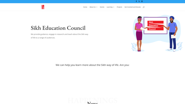 Screenshot of the Sikh Education Council Limited website