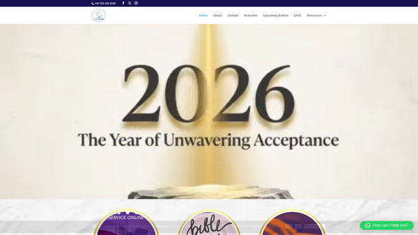 Screenshot of the Christ Disciples Mission website