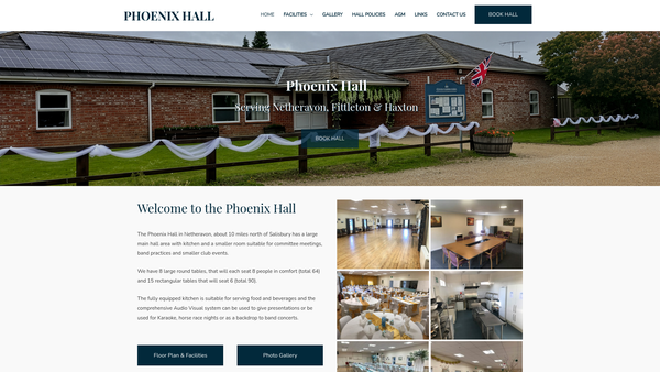 Screenshot of the Netheravon Fittleton And Haxton Village Hall website