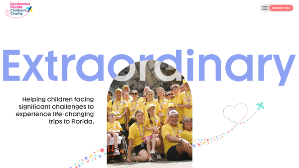 Screenshot of the Destination Florida website