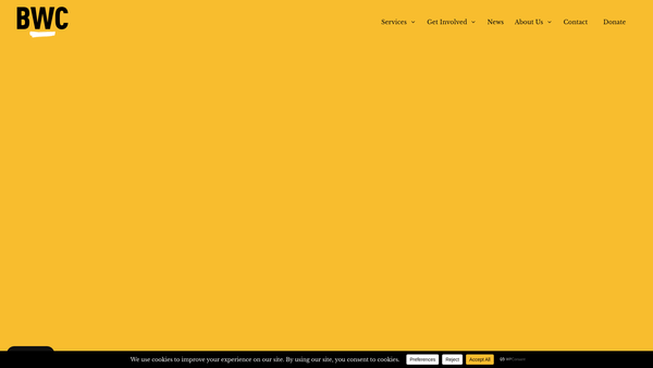 Screenshot of the Brighton Women's Centre website