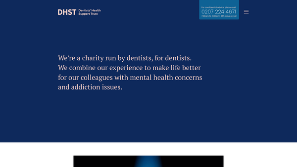 Screenshot of the The Dentists Health Support Trust website