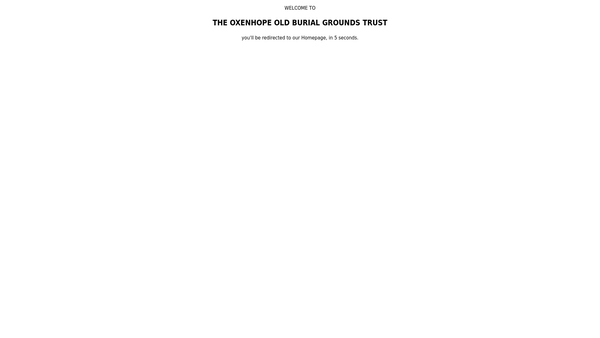 Screenshot of the The Oxenhope Old Burial Grounds Trust website