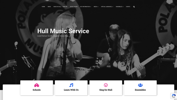 Screenshot of the City Of Hull Young Musicians Friends Association website