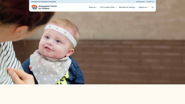 Screenshot of the Foundation For Paediatric Osteopathy website