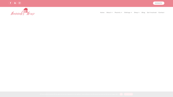 Screenshot of the Hannah's House Ministries website