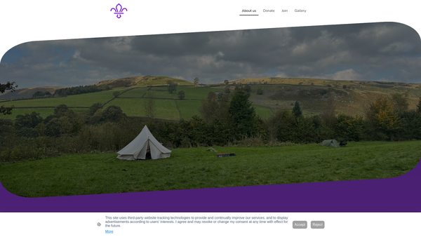Screenshot of the 1st Loscoe St Lukes Scout Group website