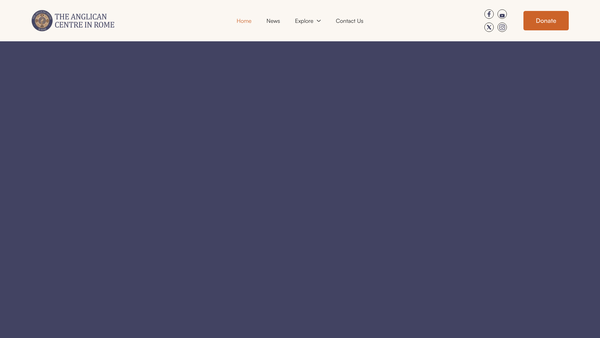 Screenshot of the Friends Of The Anglican Centre In Rome website