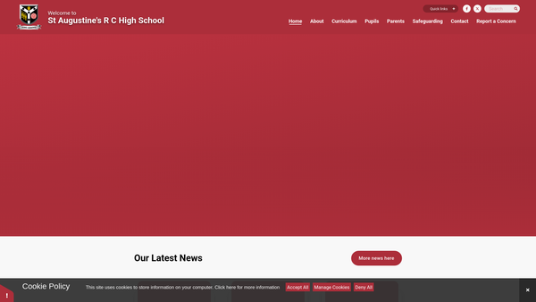 Screenshot of the St Augustine's Association website