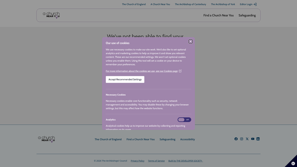 Screenshot of the The Friends Of The Parish Church Of St Andrew,bromley website
