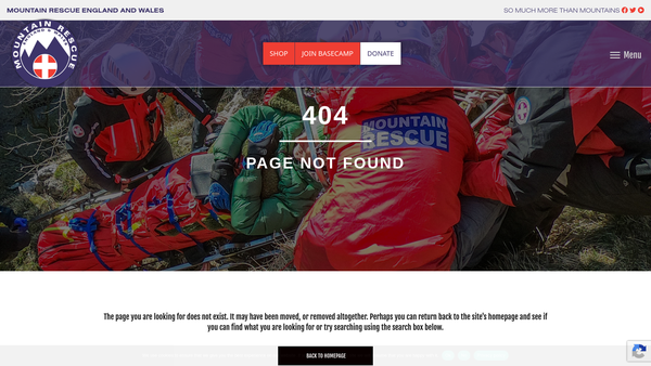 Screenshot of the The South Wales Search And Rescue Association website