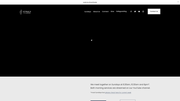 Screenshot of the St Paul's Church Trust website
