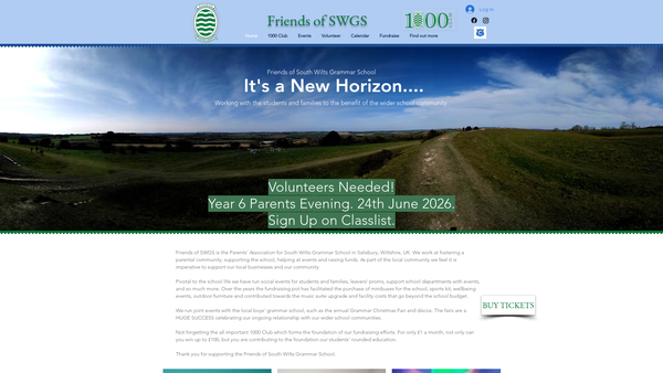 Screenshot of the The Friends Of South Wilts Grammar School website