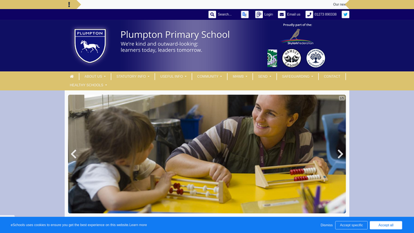 Screenshot of the Plumpton Parents Teachers And Friends Association website