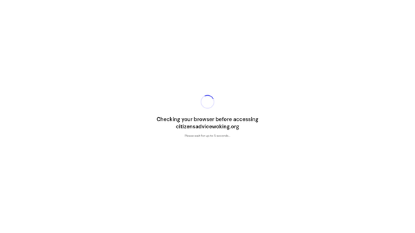 Screenshot of the Citizens Advice Woking website