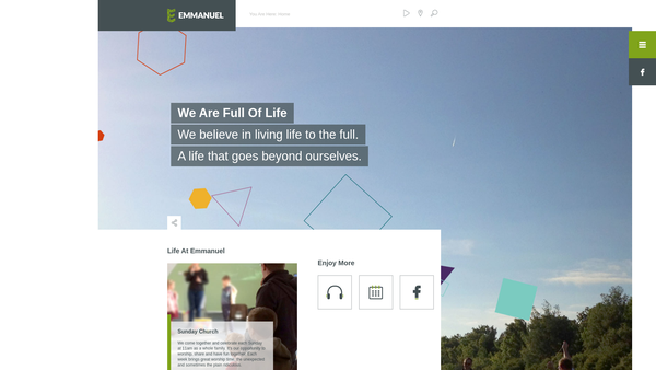 Screenshot of the Emmanuel Christian Centre website