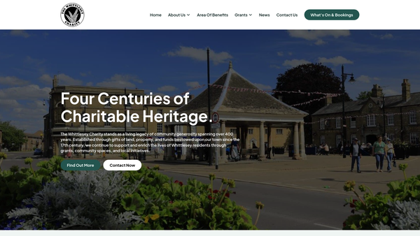 Screenshot of the The Whittlesey Charity website