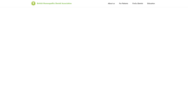 Screenshot of the British Homeopathic Dental Association website