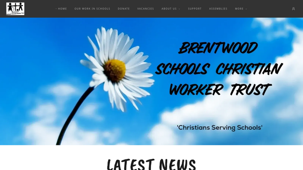Screenshot of the Brentwood Schools Christian Worker Trust website