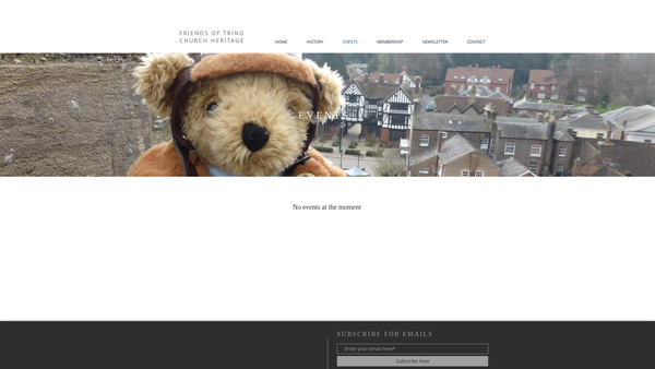 Screenshot of the The Friends Of Tring Church Heritage website