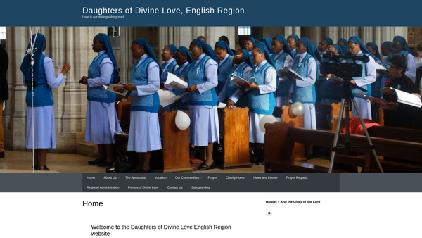 Screenshot of the The Daughters Of Divine Love website