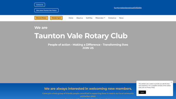 Screenshot of the The Rotary Club Of Taunton Vale Trust Fund website