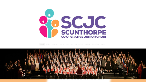 Screenshot of the Association Of Friends Of The Scunthorpe Co-Operative Junior Choir website