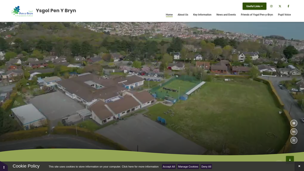 Screenshot of the Friends Of Ysgol Pen-Y-Bryn Association website