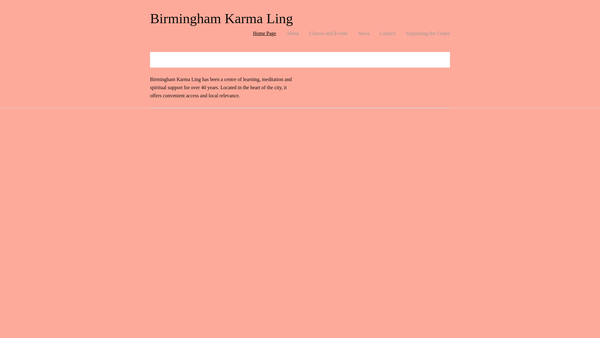 Screenshot of the Birmingham Karma Ling website