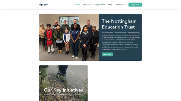 Screenshot of the The Nottingham Education Trust website