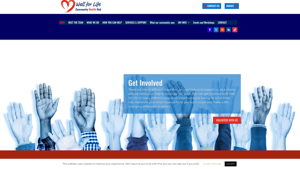 Screenshot of the Derbyshire Positive Support website