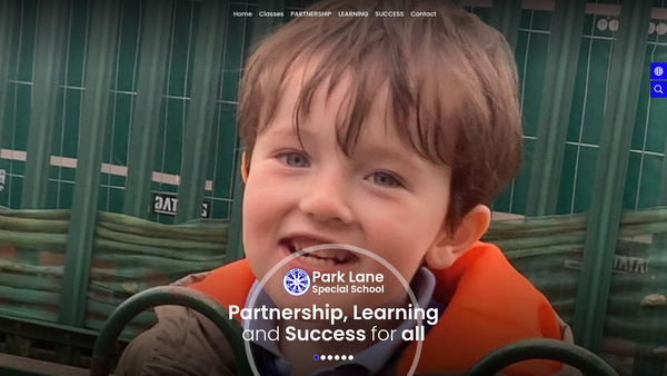 Screenshot of the Friends Of Park Lane Special School website
