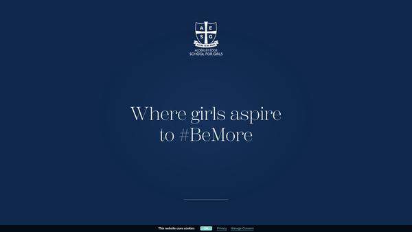 Screenshot of the Alderley Edge School For Girls website