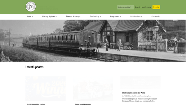 Screenshot of the Heanor And District Local History Society website