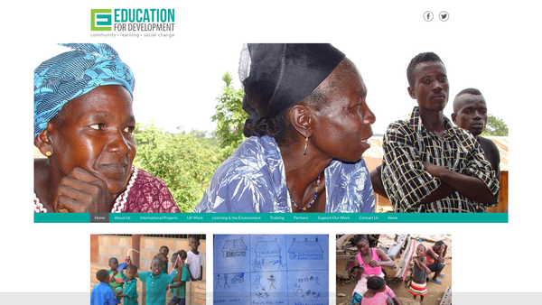 Screenshot of the Education For Development website