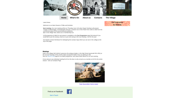 Screenshot of the Bletchingley Conservation And Historical Society Charitable Trust website