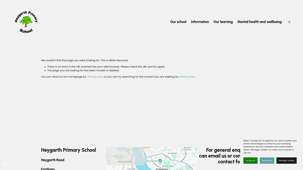 Screenshot of the Friends Of Heygarth website