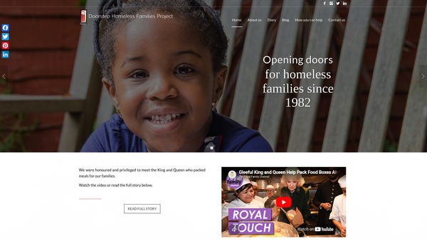 Screenshot of the Doorstep website