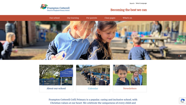 Screenshot of the Friends Of Frampton Cotterell C Of E School website