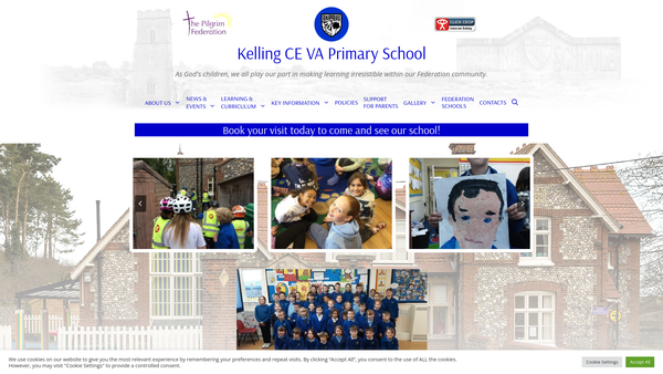 Screenshot of the Friends Of Kelling Primary School website