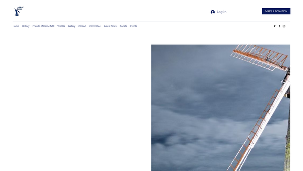 Screenshot of the Friends Of Herne Mill website