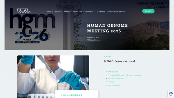 Screenshot of the Hugo (London) website