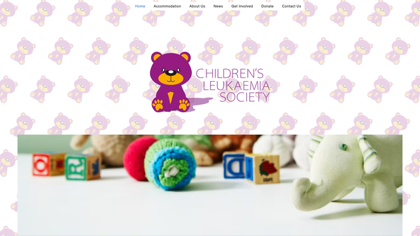 Screenshot of the Children's Leukaemia Society website