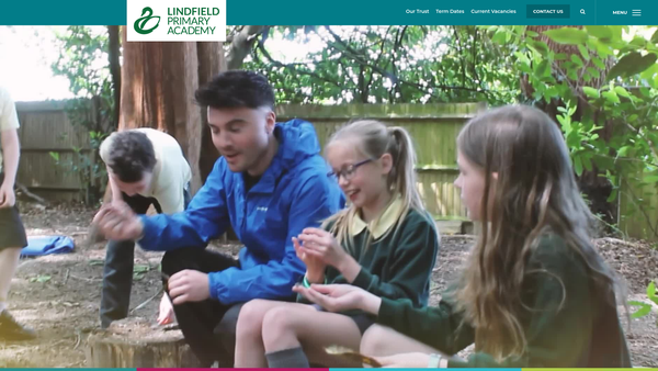 Screenshot of the Lindfield Primary Academy Parent Teacher Association website