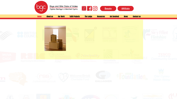 Screenshot of the Boys' And Girls' Clubs Of Wales website