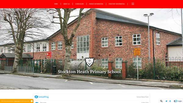 Screenshot of the Stockton Heath Primary School PTA website