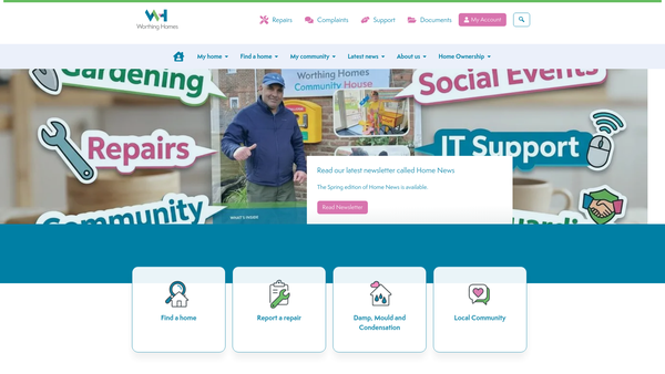 Screenshot of the Pearsons And St Elizabeths Cottage Homes website