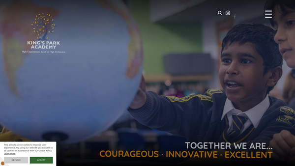 Screenshot of the Kings Park Primary School Pfa website