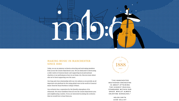 Screenshot of the Beethoven Society website