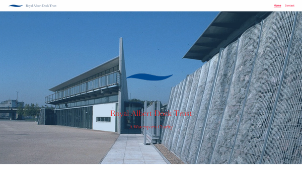 Screenshot of the Royal Albert Dock Trust website